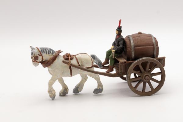 Transportwagen mit Wirt/Weinfass
